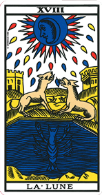 La lame de la Lune tarot de Marseille La lame de la Lune tarot de Marseille