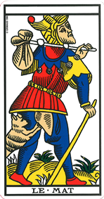 La lame du Mat tarot de Marseille La lame du Mat tarot de Marseille