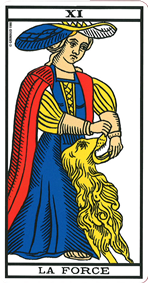 La lame de La force tarot de Marseille La lame de La force tarot de Marseille
