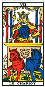La lame du Chariot tarot de Marseille La lame du Chariot tarot de Marseille